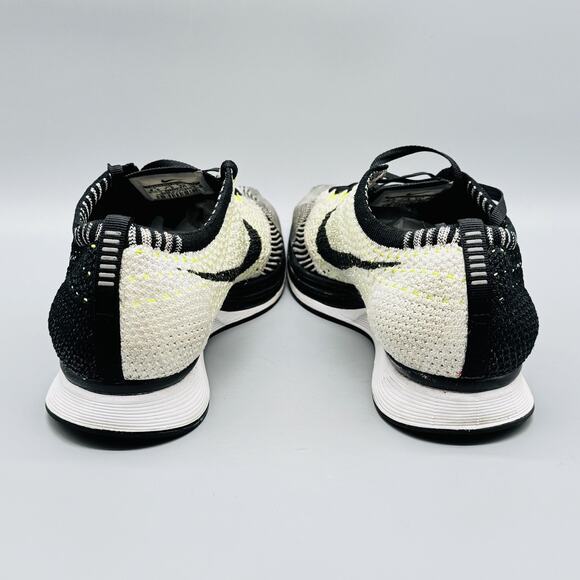 Nike Shoes Mens 8.5 Black Gray Flyknit Racer Volt Running Sneakers Comfort - Picture 7 of 11